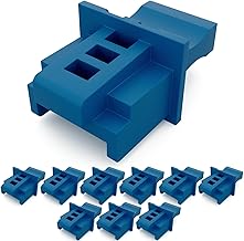 hb-digital 10 tappi antipolvere RJ45 per presa LAN, protezione contro polvere, sporco, tappi ciechi per pannello patch switch router presa di rete copertura per connessione Ethernet – blu