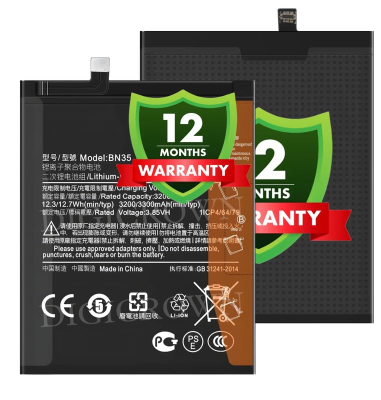 Image of Original BN35 Battery Compatible for Xiaomi Redmi 5 - (3300mAh) - 1 Year Warranty DF7