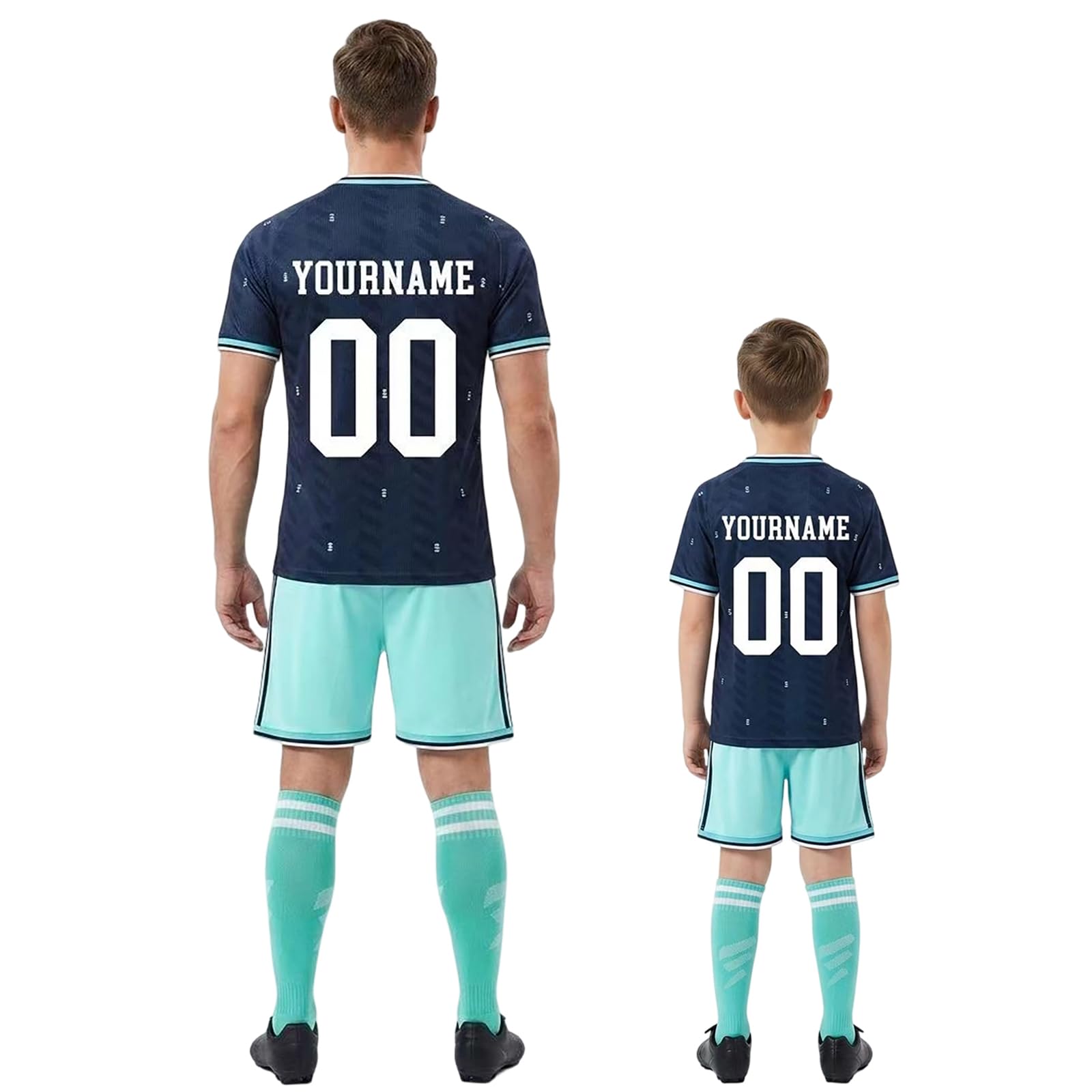2026 Fußball Trikot Personalisiert mit Eigenem Namen und Nummer Fussballtrikot für Kinder Erwachsene Heim- Auswärtstrikots Fussball Trikot Set mit Football T-Shirt, Shorts, Socken