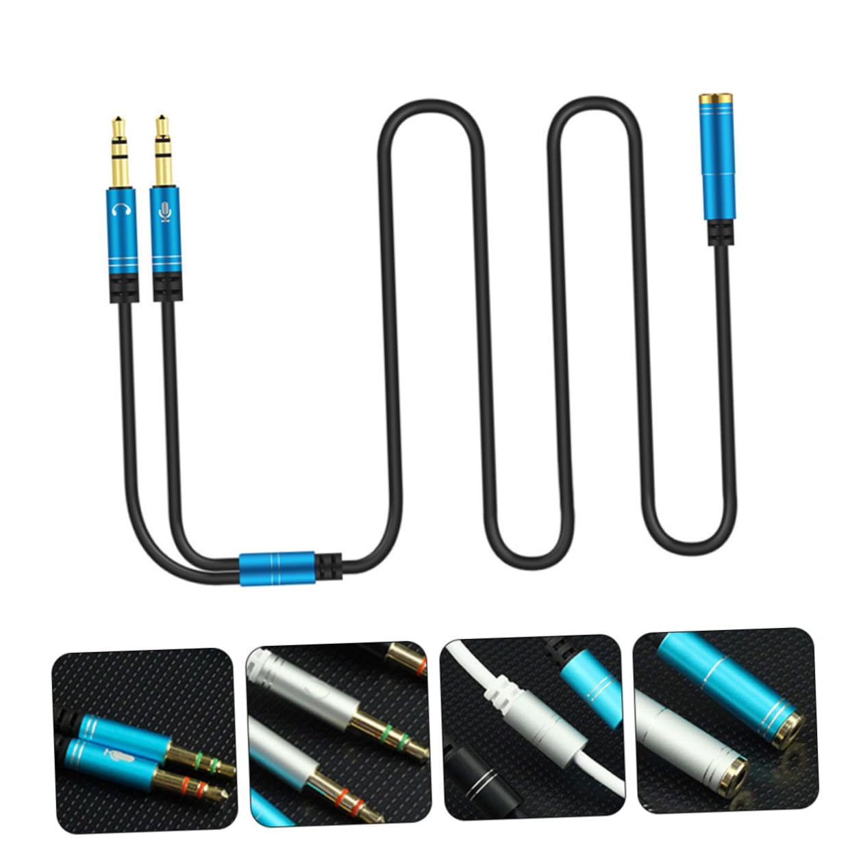 OSALADI 10pezzi Splitter Audio Adattatore Per Cuffie e Microfono Compatibile Computer e Smartphone Design e Facile Installare