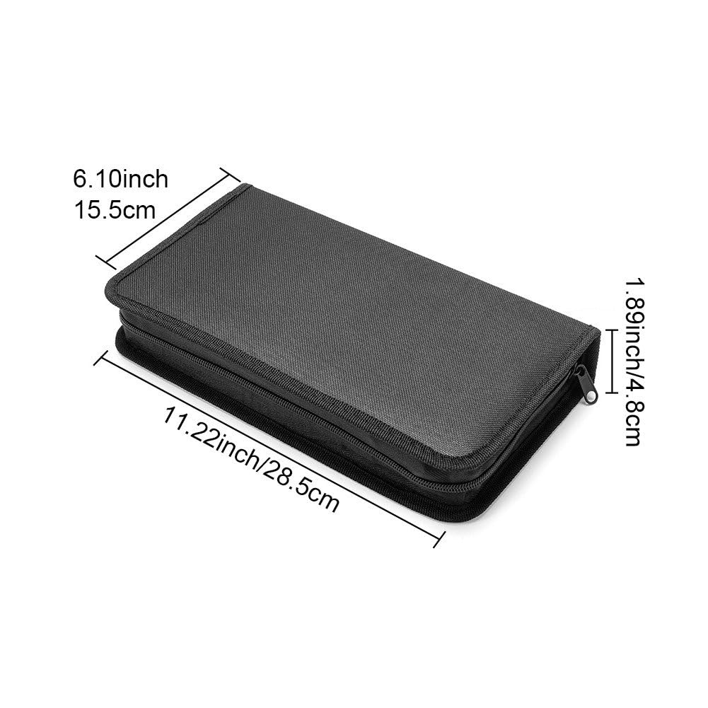 Etui DVD z tkaniny Oxford, etui do przechowywania 80, twarde przenośne etui ochronne na płyty.