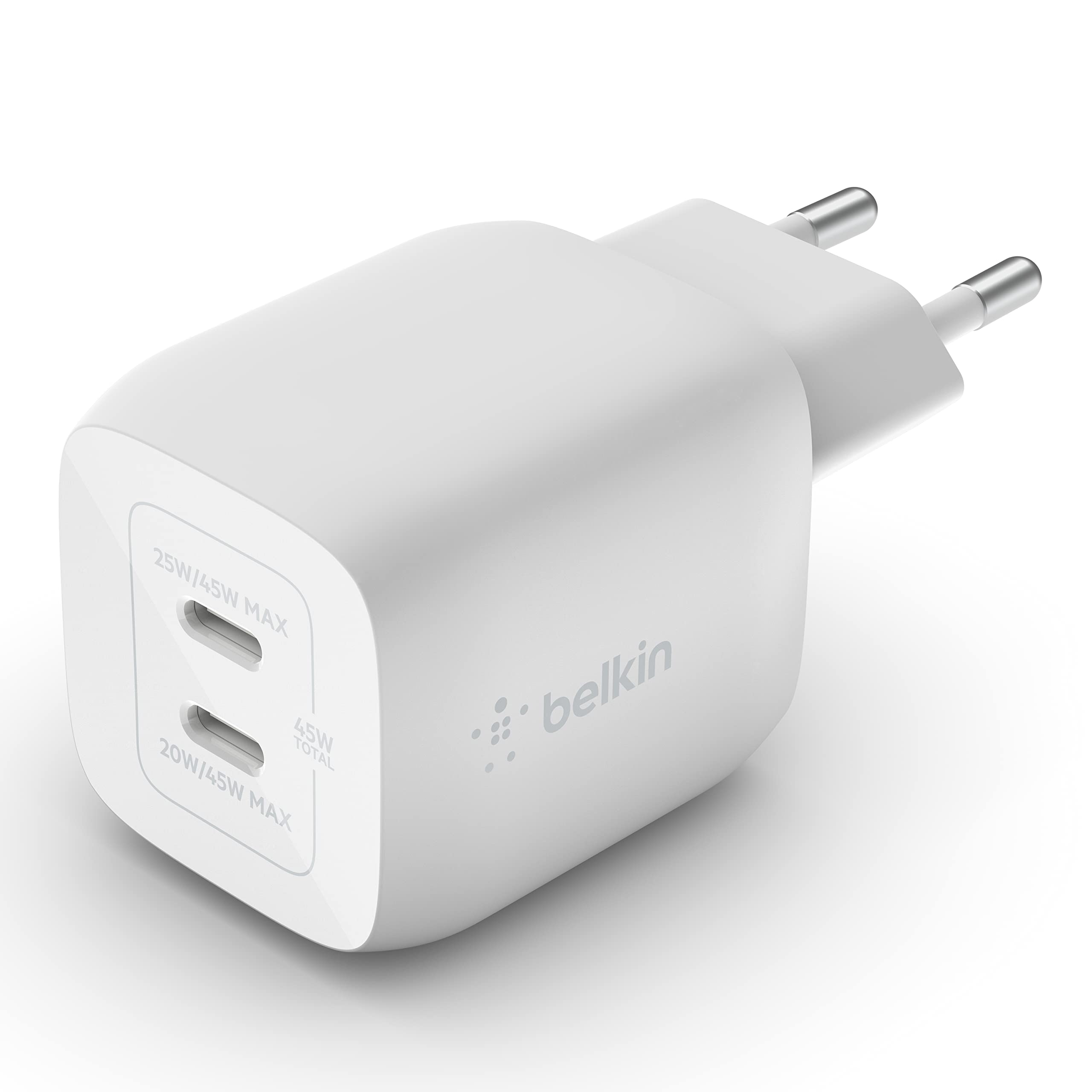 Chargeur mural BoostCharge Pro GaN à deux ports USB-C 45 W | US | CA