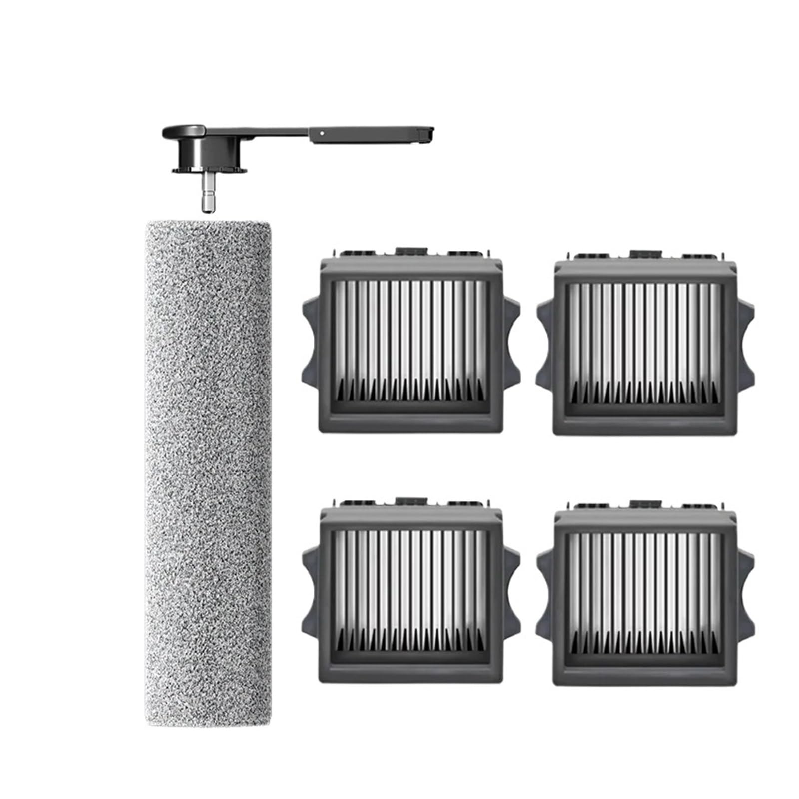 LTDXLNBWQ Compatible With Tineco Floor One Switch S6Stretch S6 Parts Wet Dry Vacuum Cleaner Consumable Roller Brush HEPA Filter Accessories(5pcs)
