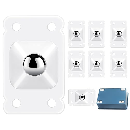 8 piezas mini ruedas autoadhesivas de acero inoxidable rueda universal de rotación de 360 grados caja de almacenamiento para muebles cubo de basura