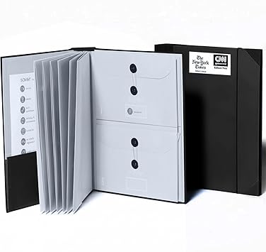 Document Organizer | Binder with Guided Labels, Acid-Free File Folder Organizer with 10 Pockets