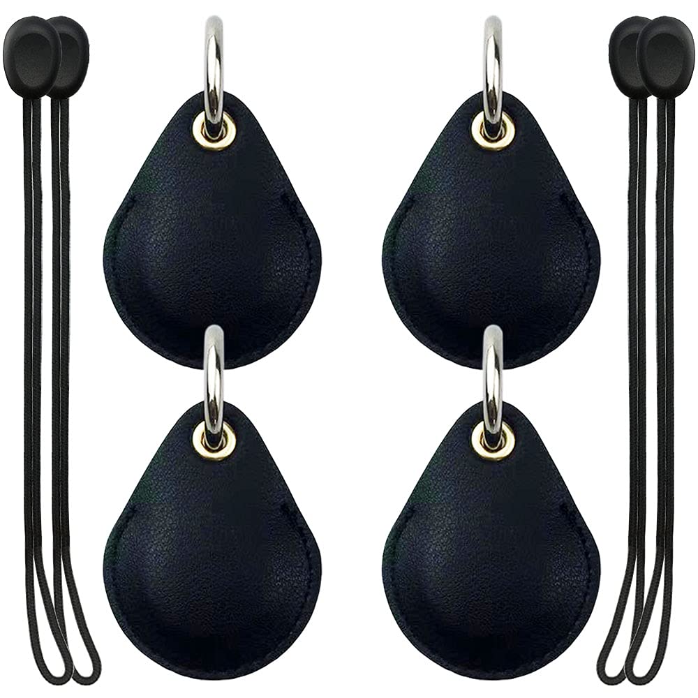 4 Pack AirTag Holder, Protective Leather Case AirTag Keychain, Air Tag Key Ring