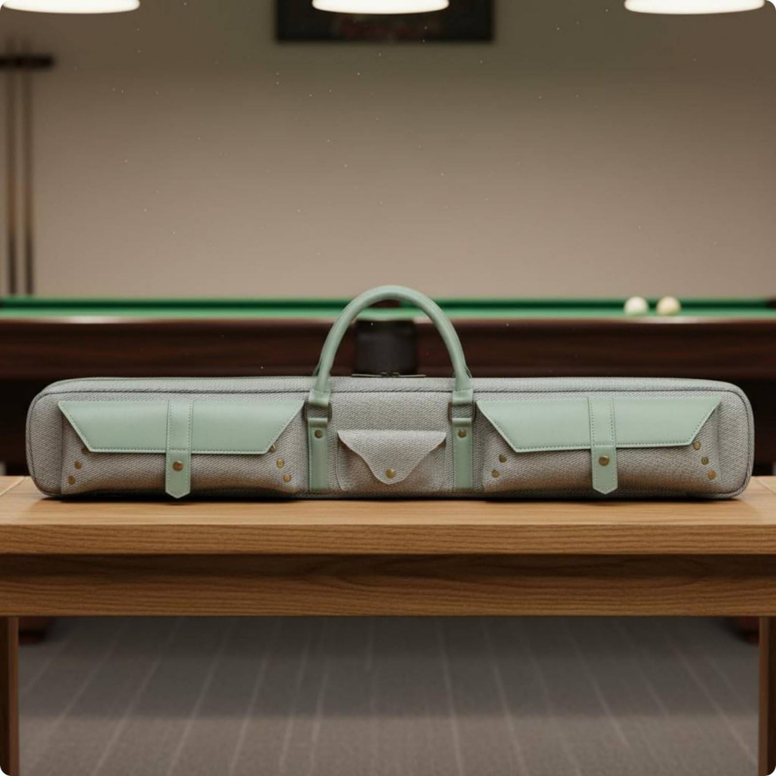 Billardqueue-Tasche mit Tragegriff und Schultergurt Billard Queue Tasche großes Fassungsvermögen Queue-Transporttasche für Billardspieler, Aw-26pro Pink Twill