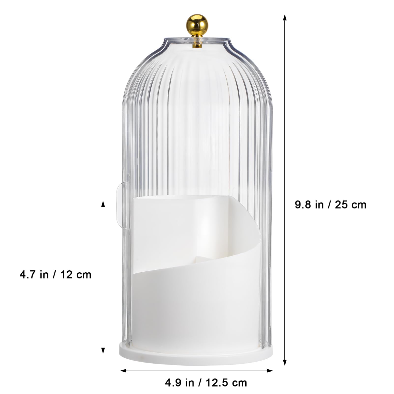 Kosmetikpinsel Behälter Mit Deckel Make-up Pinselhalter Stehender Drehbar Für Schminktisch Und Badezimmer Transparenter Pinsel Organizer Für Arbeitsplatte