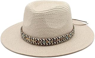 MYLPDZSW HHF Caps y Sombreos Nuevo Sombrero de Paja de Estilo Nacional for Hombres y Mujeres, Sombrero de Playa de Verano for Exteriores, Sombrero de sombrilla for Exteriores (Color : Rosado)