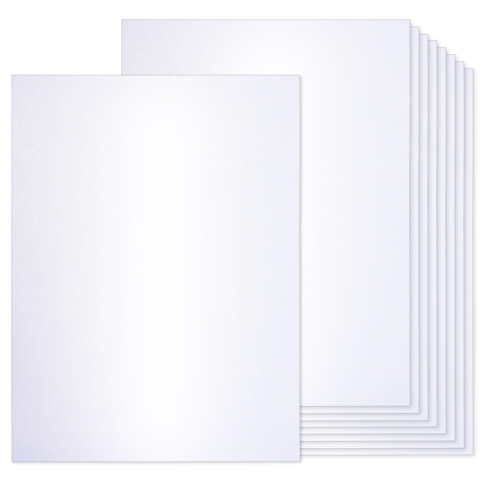 36 Sheets White Shimmer Cardstock, 8.5" x 11" Metallic Cardstock Paper, 250gsm/92lb Pearlescent Paper Cover, Double Sided Card Stock Printer Paper for