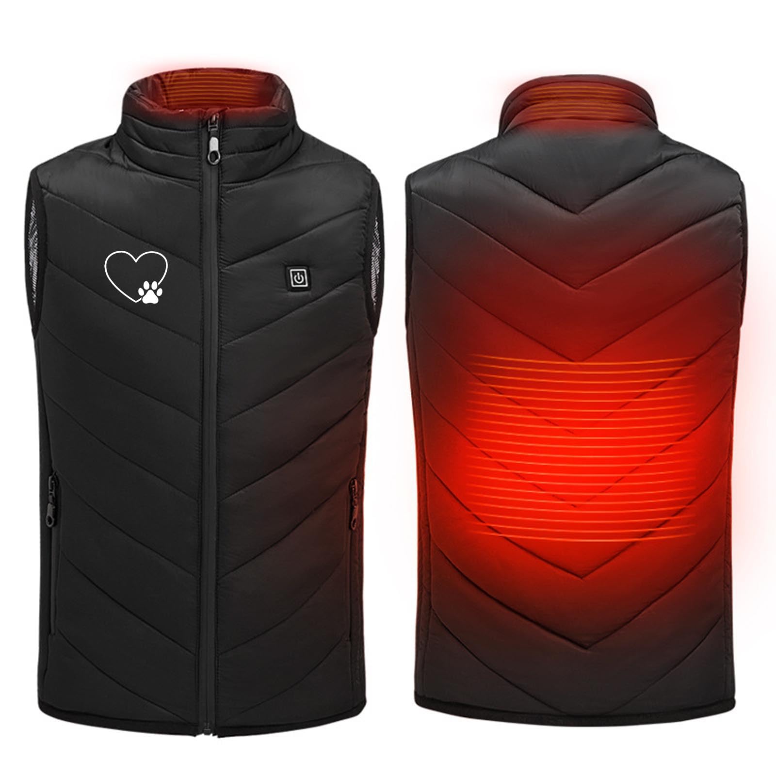 YAOJIWANG Niños Chaqueta Calefactable Chaleco cálido Recargable Chaleco Térmico Chaqueta de Plumas Chaleco Calefactor eléctrico eléctrico Carga USB con Termostato Ropa calefactable para Esquiar 2024