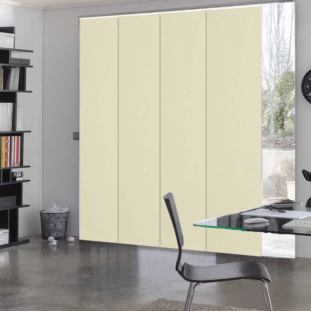 Buy LETAU Cordless Sliding Panels Track Blinds, 50 Blackout Made to Order Vertical Blinds for