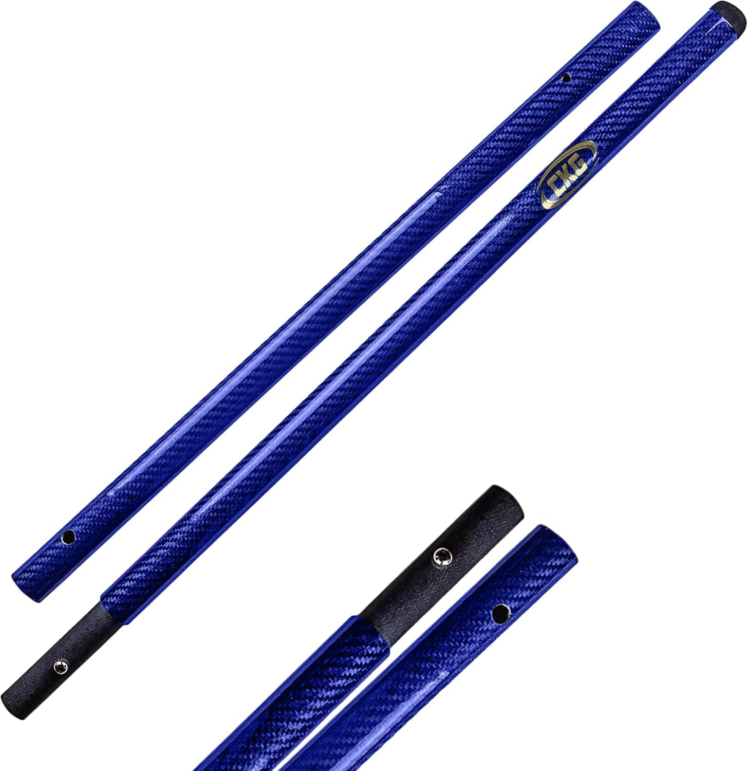 CKG Carbon Fiber Handle for Metal Detecting Sand Scoop, Universal Lightweight Replacement Pole, 2-Piece Travel Size Long Handle for Beach Metal Detecting Accessories, 28.5 mm Diameter, Blue