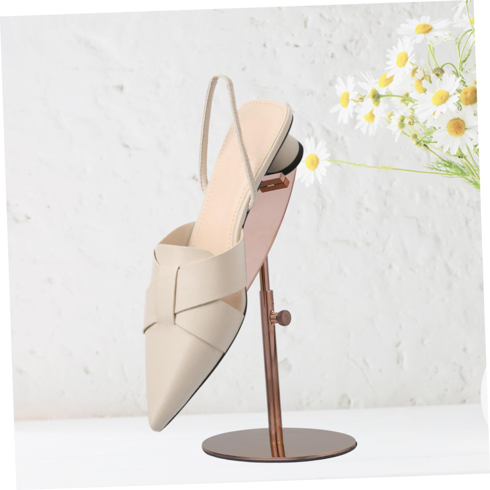 Présentoir à Chaussures Hauteur Réglable de 180-250 Mm Multifonctionnel en Acier Inoxydable pour Sandales et Talons Hauts pour Décoration D'intérieur et Espace Commercial