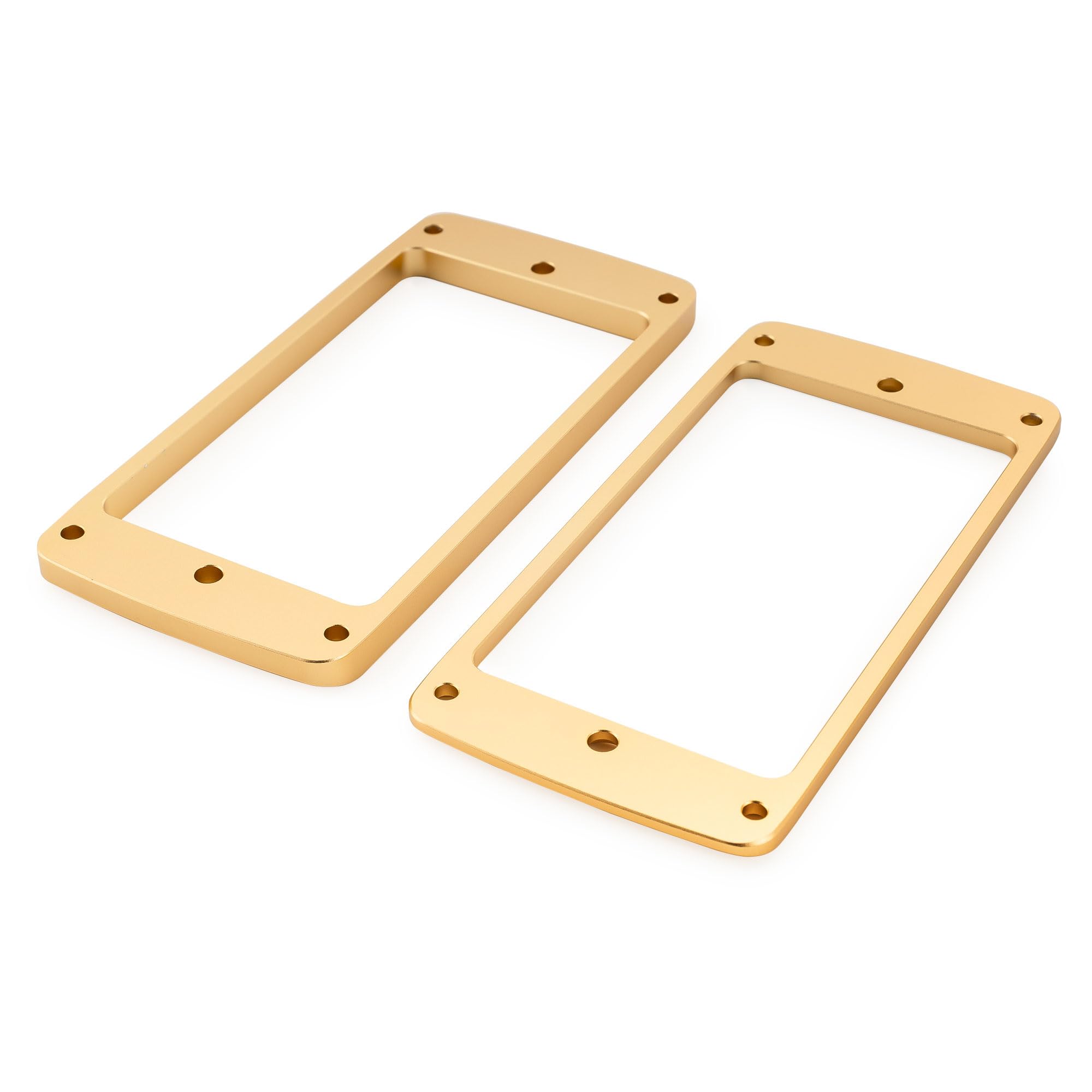 Musiclily Ultra Fondo Plano Biselado Marco de Pastilla Humbucker de Aluminio para Guitarra Eléctrica tipo Epi SG, Dorado (3mm +5mm)