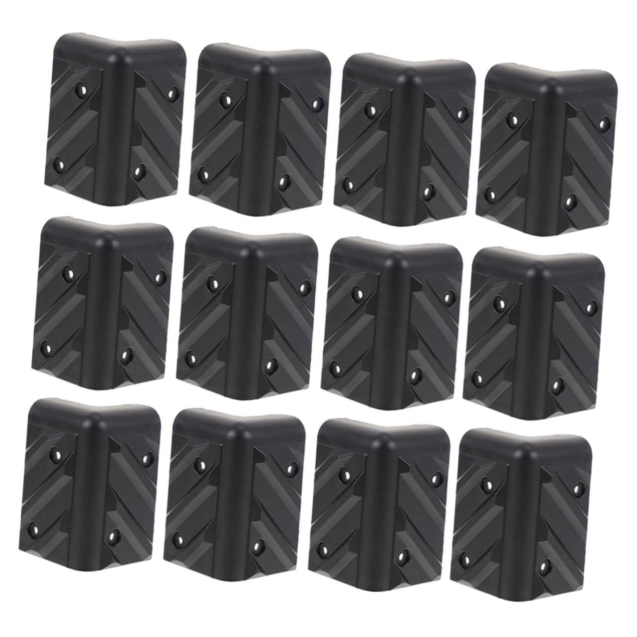 Housoutil 12pcs Black Anti-Collision Protectors Stage Sound System Cabinet Edge Guards Wrap Corner Cover