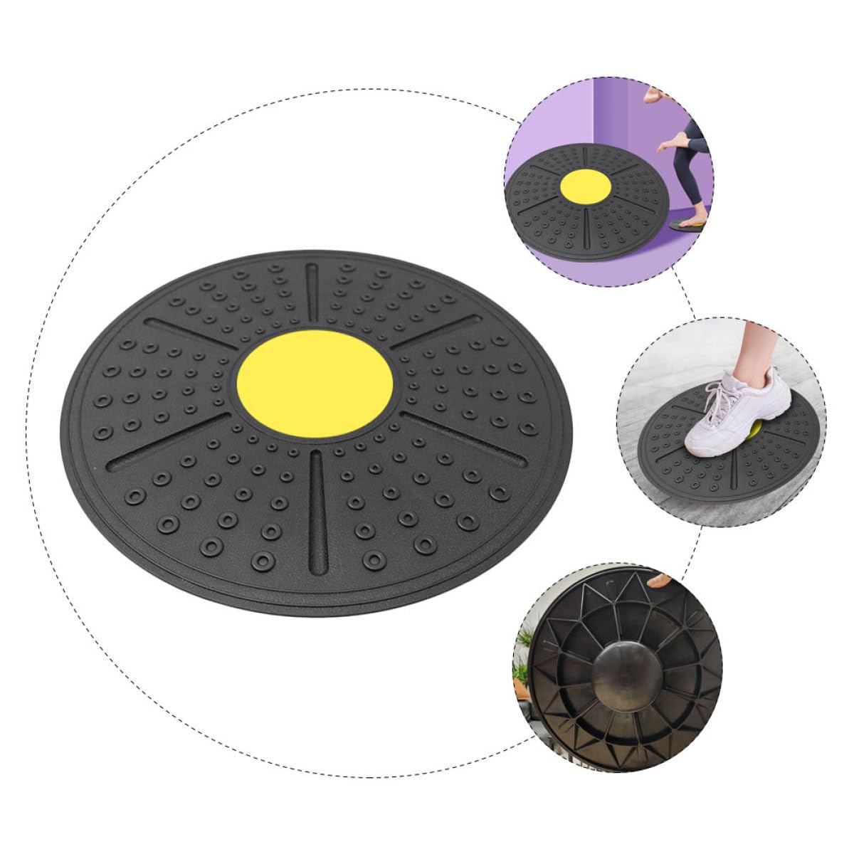Tavola Fitness Balance Board in PP Antiscivolo per Allenamento di Stabilità e Coordinazione Accessorio per Esercizi Core e Riabilitazione Adatta Casa e Ginnastica