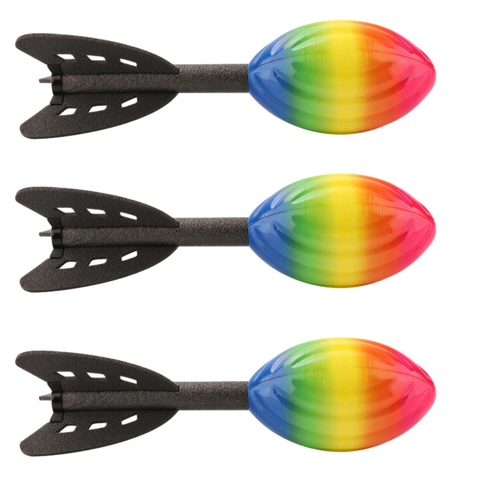 3pcs Rocket Howler Ball, Beach Games, Foam Darts Throwing Toy, Aerodynamic Foam Football With Flights Tail, For Indoor Outdoor Kids, Party Favors