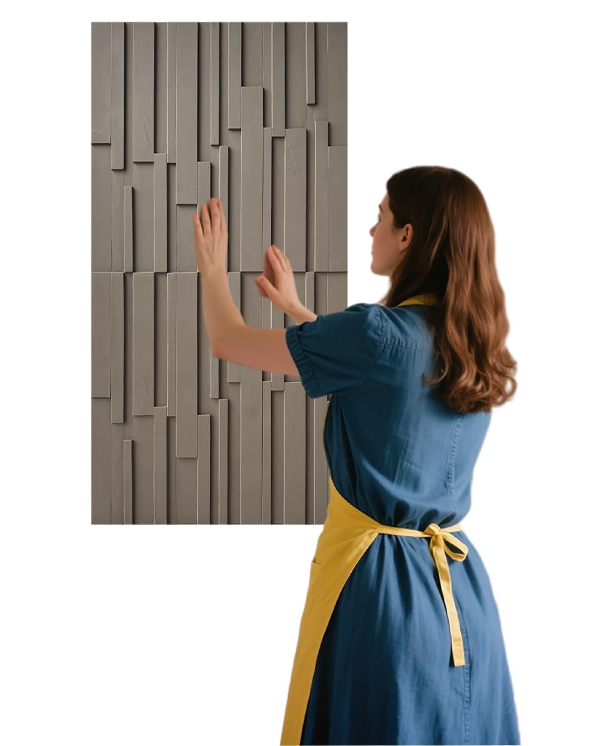 Pannelli da parete 3D per decorazione di pareti interne, pannelli impermeabili in cemento e boiserie finte, rivestimento per la casa con finitura testurizzata