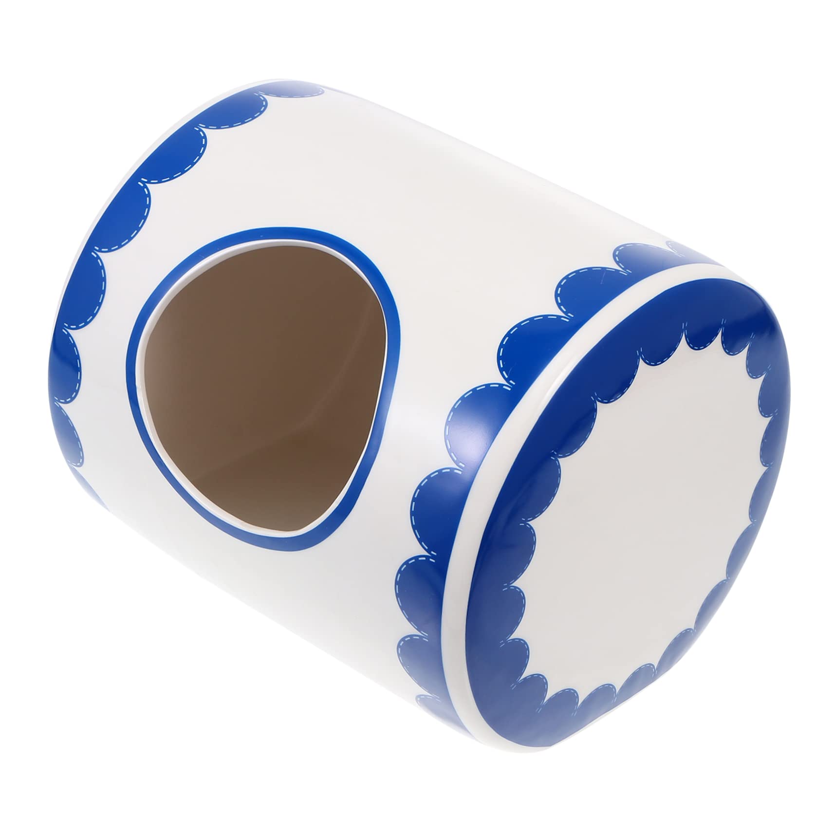 Casetta in Ceramica Blu per Criceti e Ricci, Rifugio Estivo Confortevole e Resistente, come Casa Fresca per Piccoli Animali Domestici