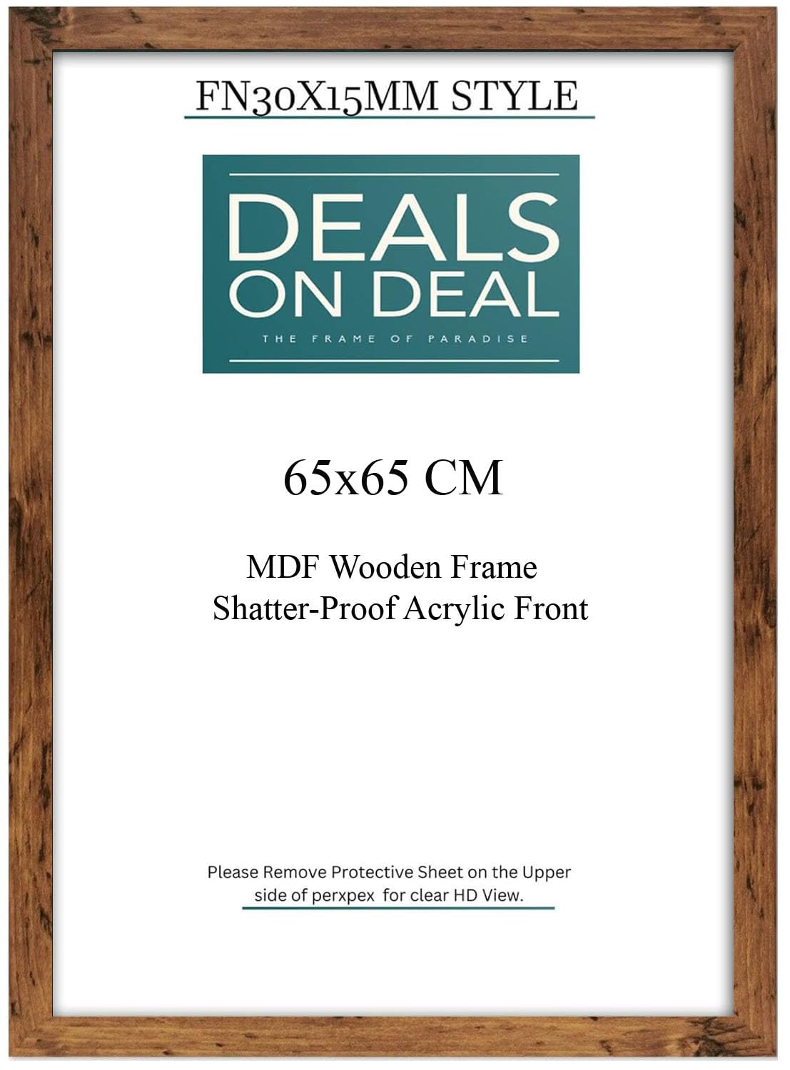 DEALS ON DEAL Durable Rustic 65x55cm Photo Picture Frames Poster Frames Artwork Displays & Decor HD clear Acrylic Front for homes, office, galleries, or exhibitions