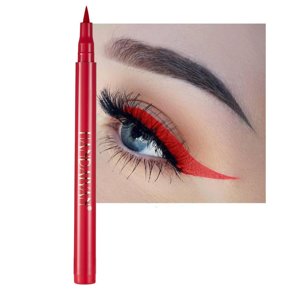eye liner pencils quick drying ink liner Multi-Use Longwear eyeliner pen Red