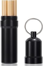 Boîte à Cigarettes Portative Étui à Cigarettes Étanche avec Porte-clés pour Homme Voyage Activités de Plein Air Noir