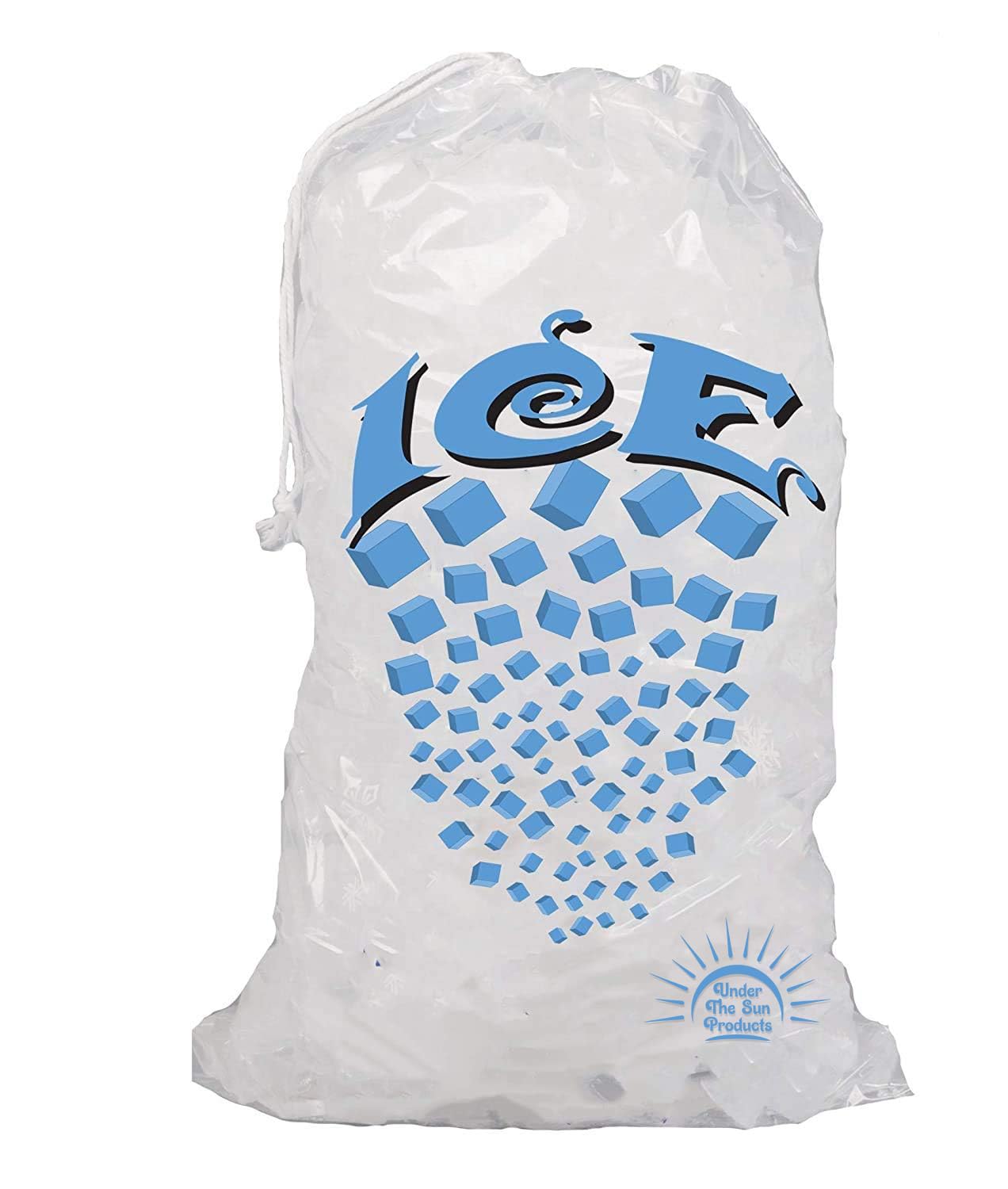 10 sacchetti per cubetti di ghiaccio, borsa per ghiaccio con coulisse portatile ispessita, 8/10/20 libbre, materiale antigelo resistente, resistente a