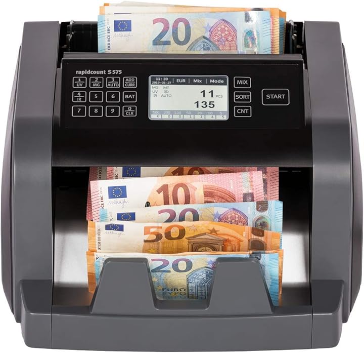 Conta banconote ratiotec rapidcount s 575 contadora de billetes negro Conta banconote ratiotec rapidcount s 575 contadora de billetes negro