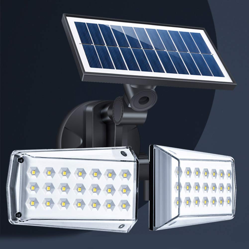 Luci solari da Esterno, Luce di Sicurezza con sensore di Movimento Solare con 3 modalità e grandangolo, IP65 Lampade da Parete solari Impermeabili per Patio, Cortile, Giardino, Garage