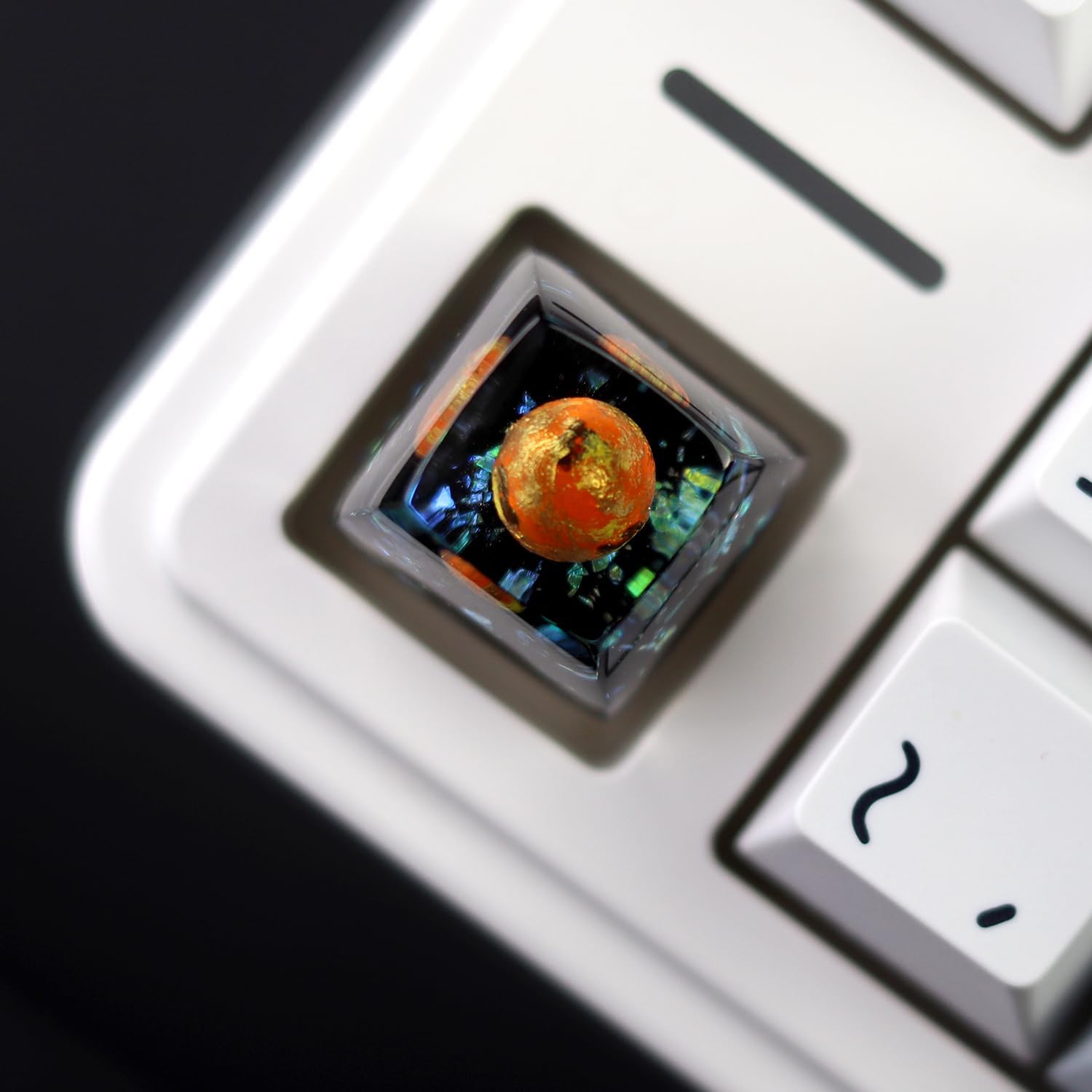 Aesthetic Venus Planet Artisan Keycap - R1 SA Profile Solar System Planets Keycaps 1U ESC Galaxy Handmade Resin Gaming Key Cap Cherry MX Switch Compatible Mechanical Keyboard Space Lover Gift
