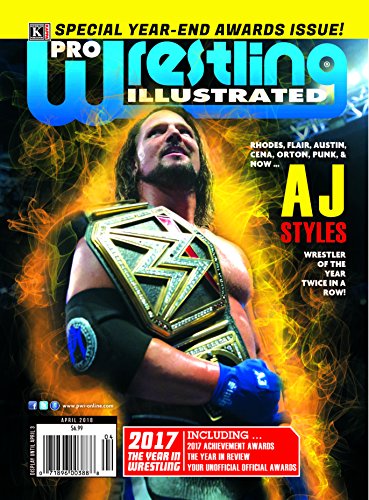 Pro Wrestling Illustrated Magazine-April 2018: 2017 Year in Wrestling-Special Year-end Awards;Kaz Okada, AJ Styles, Asuka, Matt Hardy, Kevin Owens, ... many more Superstars! +PWI Official Ratings Pro Wrestling Illustrated Magazine-April 2018: 2017 Year in Wrestling-Special Year-end Awards;Kaz Okada, AJ Styles, Asuka, Matt Hardy, Kevin Owens, ... many more Superstars! +PWI Official Ratings