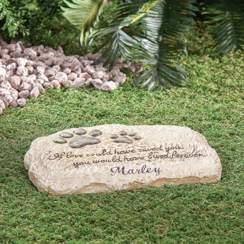 image for Fox Valley Traders Custom Forever Pet Memorial Garden Stone, Customize