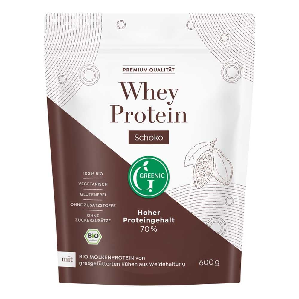 Greenic Whey Protein, Schoko, 600g