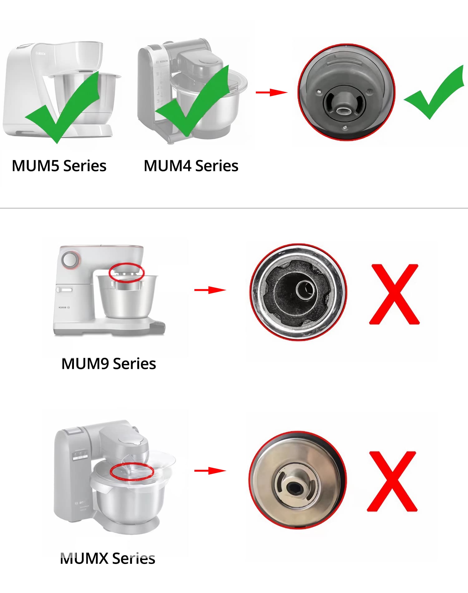 QWORK® Sfogliatrice e Taglierini per Pasta - Compatibile con Bosch Planetaria Robot da Cucina MUM5 MUM4 e Parte della Serie MUM2