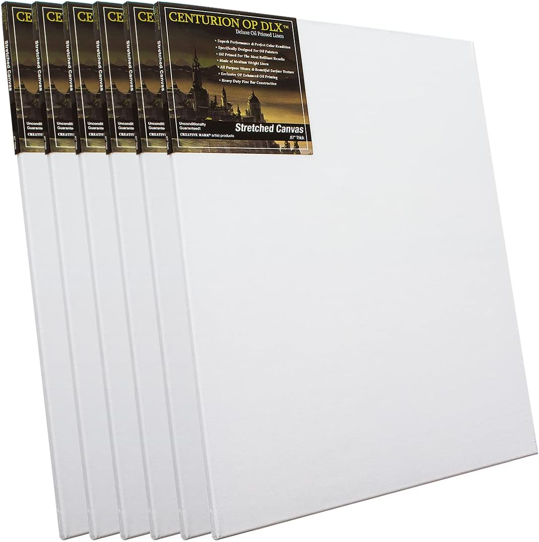 Centurion Deluxe Professional Oil Primed Linen Stretched Canvas Enhanced Oil