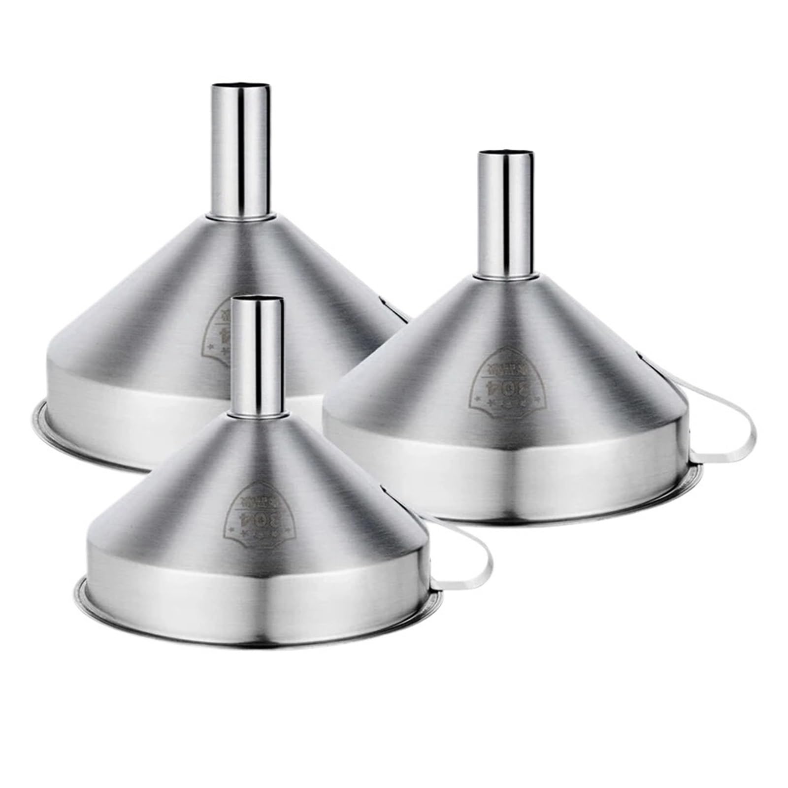 Embudo de Acero Inoxidable, Embudo for líquidos de Aceite de Cocina, Embudo de Metal con Filtro Desmontable, Embudo de Boca Ancha for enlatar Herramientas de Cocina(Large Dia 15cm)