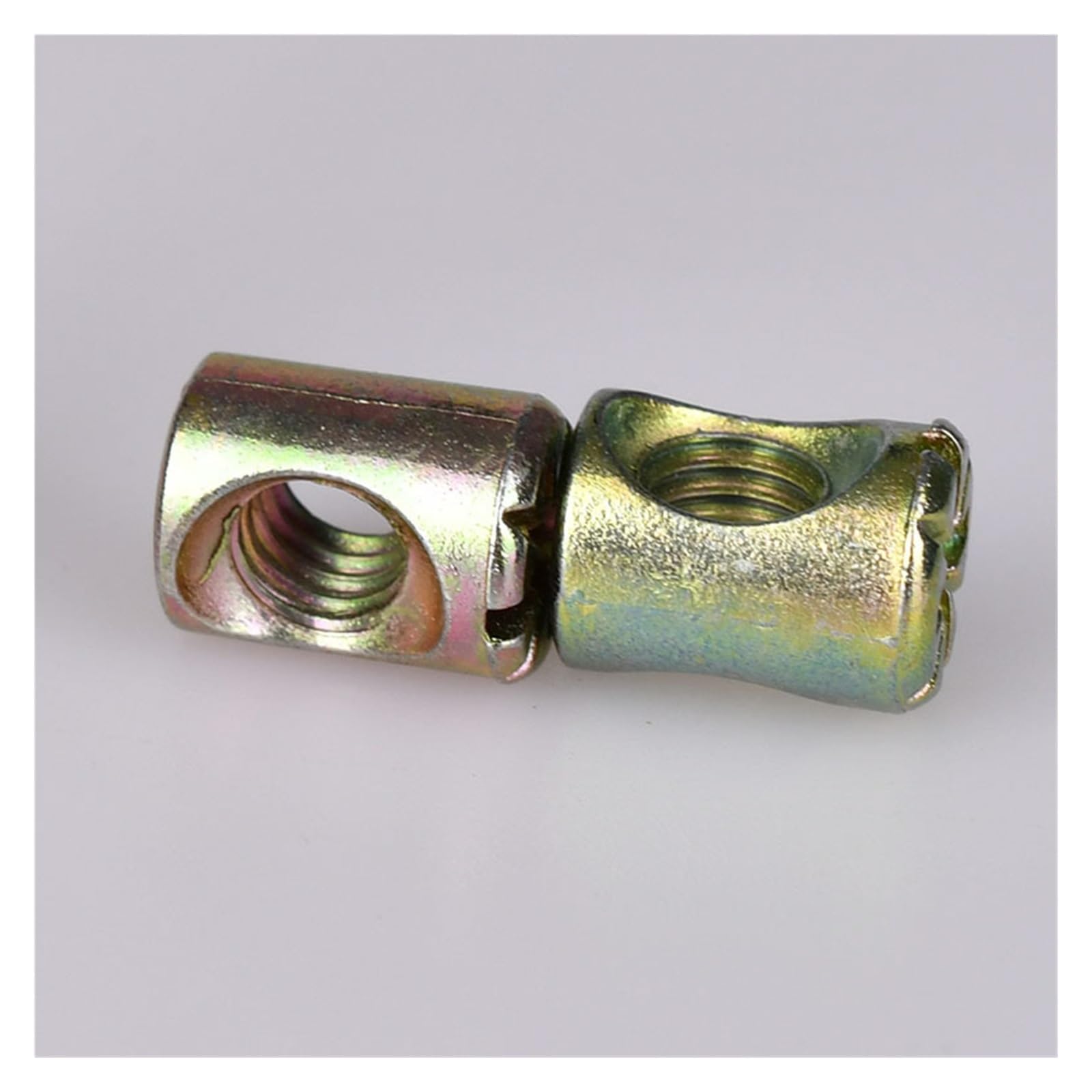Dado a barilotto, Dadi con inserto incorporato for mobili in ferro M6 Zine, perni cilindrici, for sedie in legno, for martelli scanalati, Si(M6 (5Pcs),10mm)