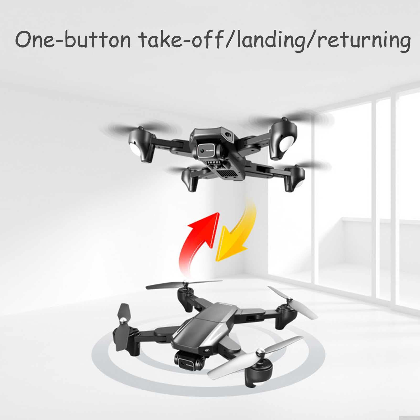 Drony z kamerą dla dorosłych 4K RC Quadcopter with 20 Minutes Flight Time Follow Me Auto Return Home Way-Points Functions Included Carrying Bag for Beginner (Black 3 BATTERIES)