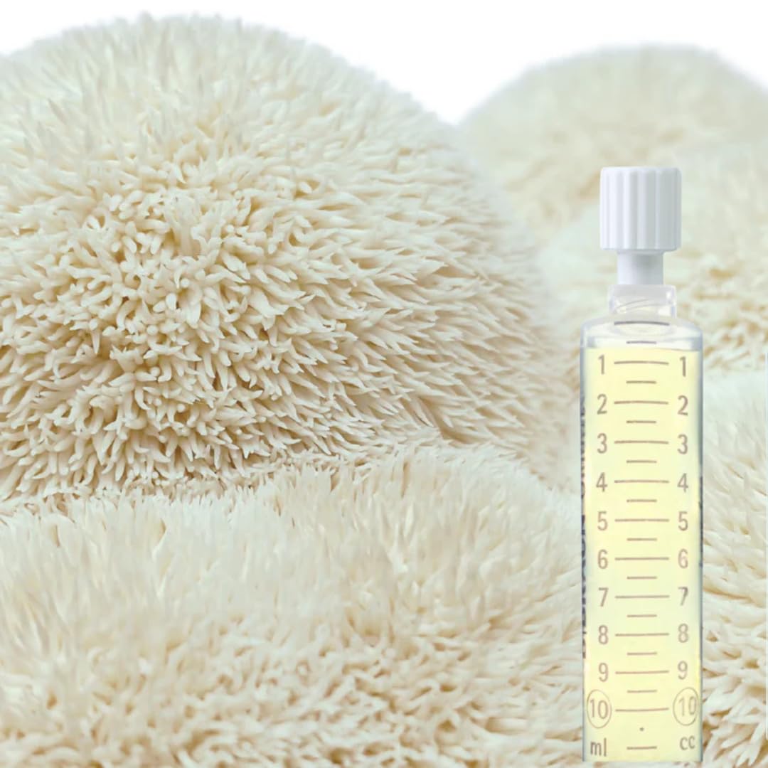 Flüssigmyzel 5er Set 10 ml – Pilzzucht Set mit Austernseitling, Kräuterseitling, Rosenseitling, Limonenseitling und Igel-Stachelbart – Myzelspritzen für Körnerbrut und Substrate