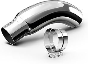 Exhaust Tip, 4 Inch Diesel Exhaust Tip Elbow Tip with a Clamp, 4
