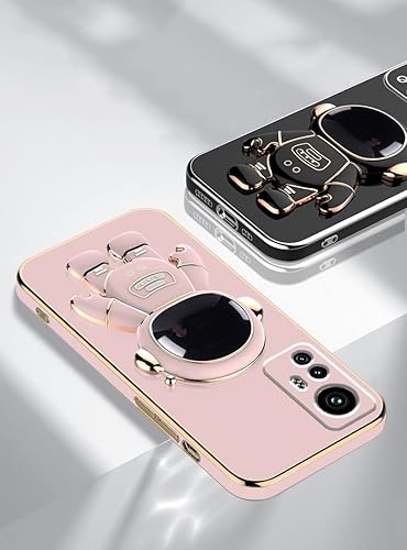 Miniatura 2 de Compatible con Redmi Note 12s Funda con chapado creativo astronauta de dibujos animados rosa, funda para teléfono Xiaomi Redmi Note 12s Funda de