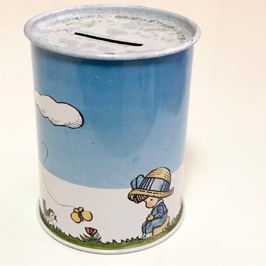 Amazon.co.jp: 缶型貯金箱 防府信用金庫 昭和レトロ銀行貯金箱