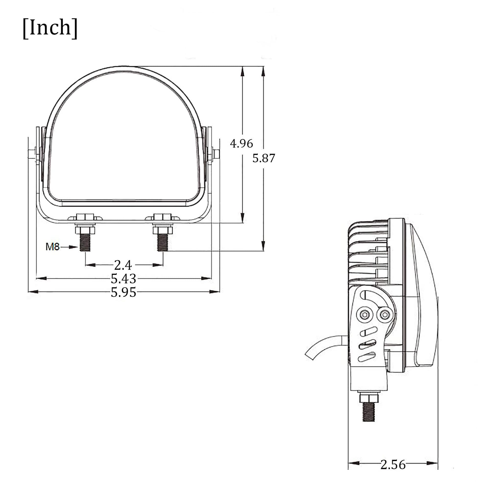 ACEGRE [4Pack LED Forklift Light Blue ARC Forklift Safety Lights Warehouse Safe Warning Spotlight Arch Zone 20W DC10-80V for Truck Security Indicator Spotlight Brightness