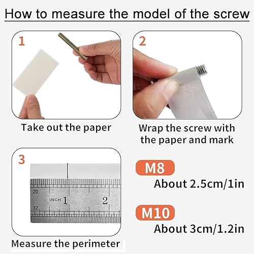 Miniatura 7 de Poste rascador de árbol para gatos, piezas de poste de sisal para torre de gato (M10, 11.81 pulgadas11.8 in)