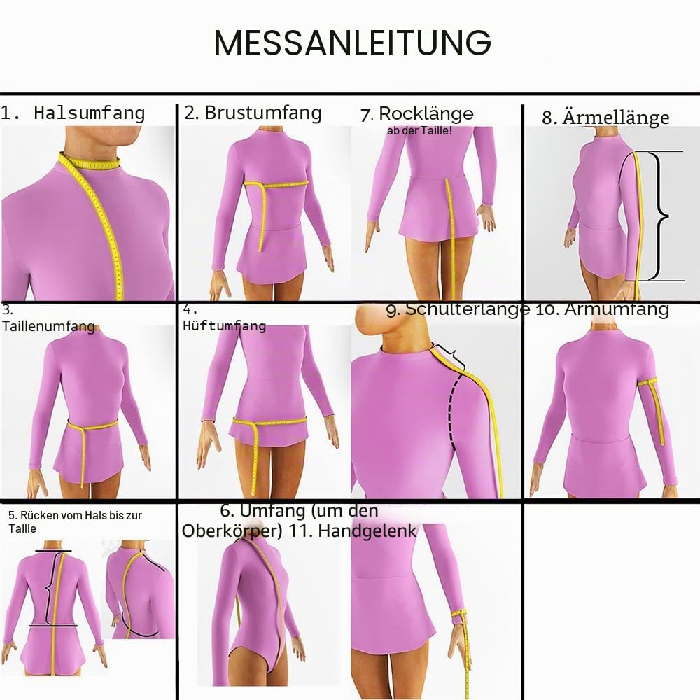 LIUHUO Eiskunstlaufkleid Gelb Farbverlauf und Stickmuster Wettbewerb Leistung, gelb