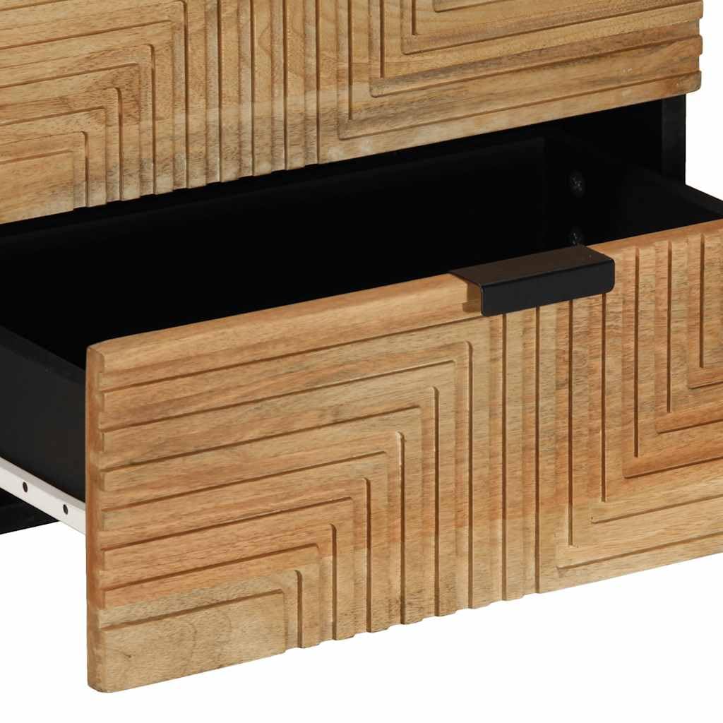 Mobiletto portaoggetti Comodino per camera da lettoComodino Marrone 50x33x60 cm in Legno Massello di MangoAdatto alle camere da letto