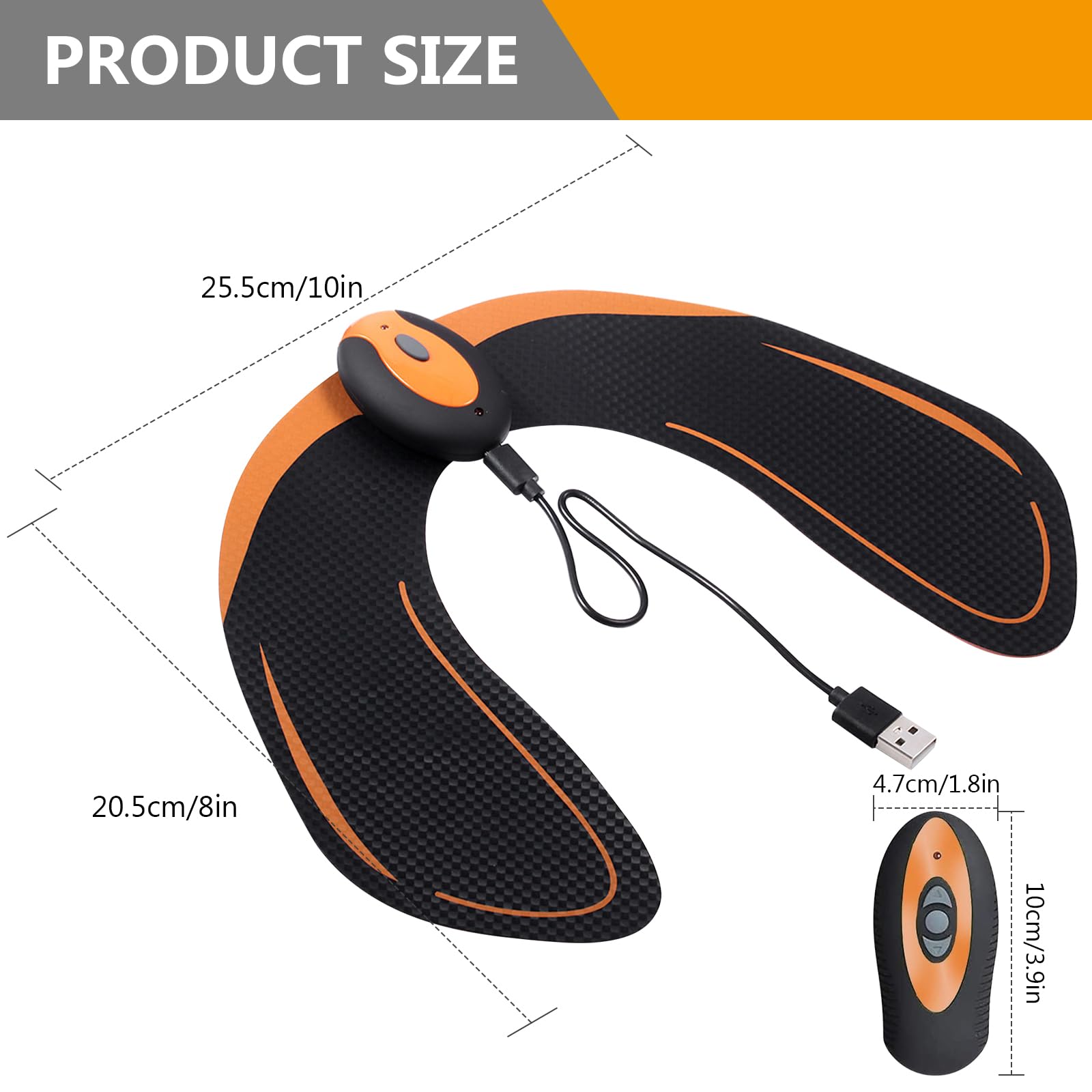 MWZBTG Électrostimulateur Glutei, 25.5 X 20.5cm Entraîneur De