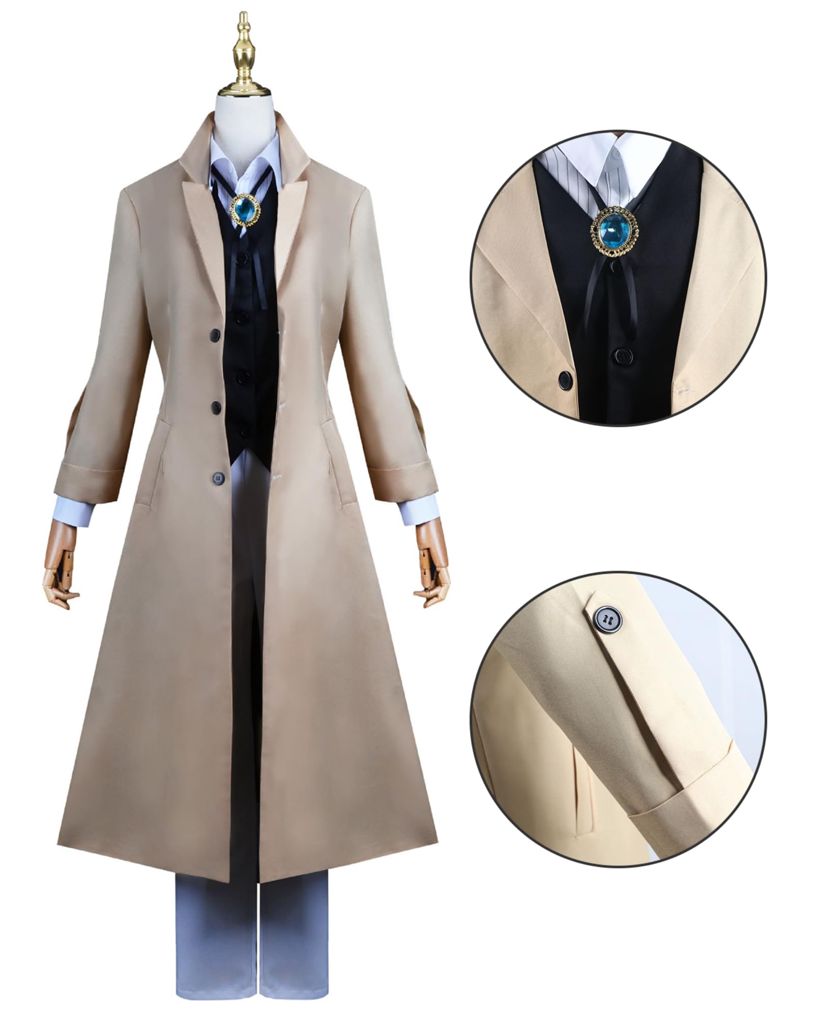 Bungo Stray Dogs Cosplay Dazai Osamu Cosplay Anime Cosplay Dazai Osamu Disfraz Carnaval Disfraz Bungo Stray Dogs Disfraces para todos los personajes