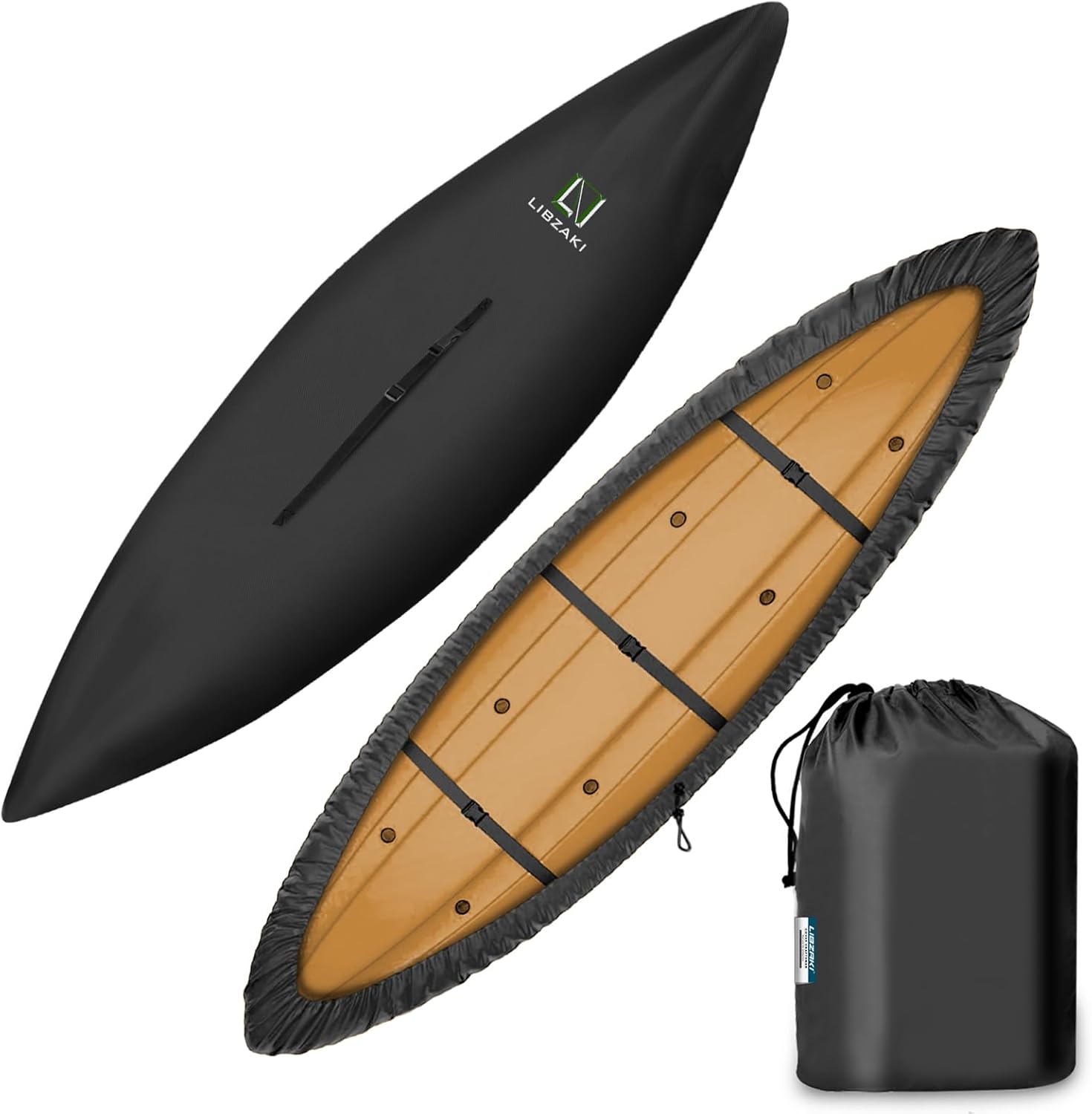 LIBZAKI Kayak Cover Accessories/Canoe Cover, Upgraded Thickened Waterproof & UV Protection SUP Paddle Boards Cover for Indoor/Outdoor Storage,Fits 9ft-18ft Kayaks 3 Colors LIBZAKI Kayak Cover Accessories/Canoe Cover, Upgraded Thickened Waterproof & UV Protection SUP Paddle Boards Cover for Indoor/Outdoor Storage,Fits 9ft-18ft Kayaks 3 Colors